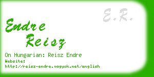 endre reisz business card